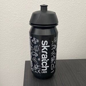 Skratch Labs Tacx Black Patterned Water Bottle 16 oz